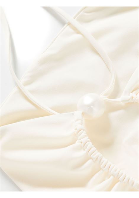 White pearl-detail bandeau bikini top - MAGDA BUTRYM women MAGDA BUTRYM | 987424CRM